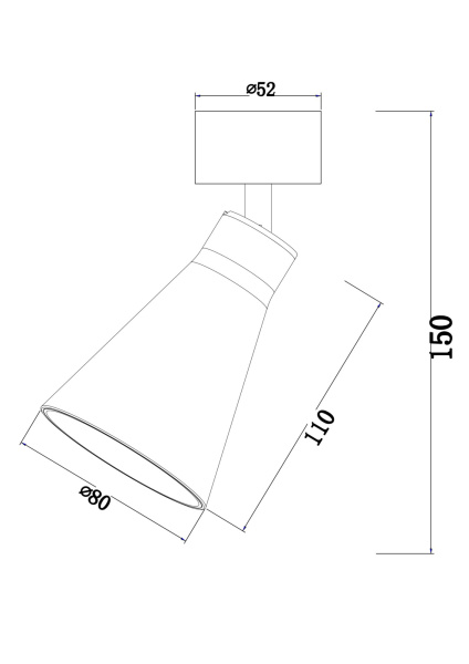 Потолочный светильник 1*GU10 10Вт Черный IP20 Virar C061CL-01B Technical