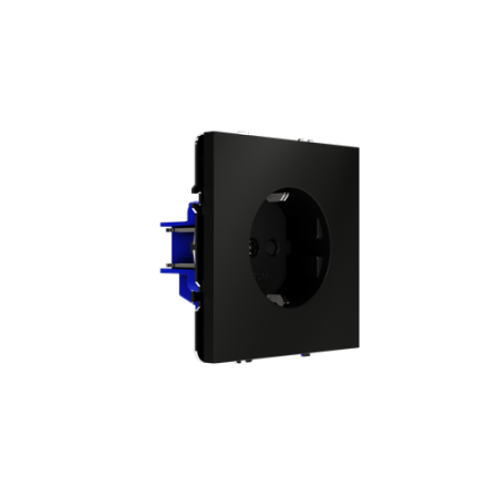 Розетка встраиваемая Voltum S70 с заземлением и защитными шторками, 16А, (черный матовый) Розетка встраиваемая Voltum S70 с заземлением и защитными шторками, 16А, (черный матовый)