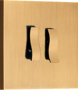 Donel N96 Переключатель на 2 тумблера, клавиша Wave, 10AX 250V, Латунь, серия DT