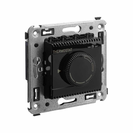 Термостат для теплых полов в стену, "Avanti", "Черный квадрат" DKC