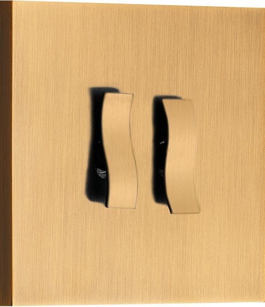 Donel N96 Переключатель на 2 тумблера, клавиша Wave, 10AX 250V, Латунь, серия DT