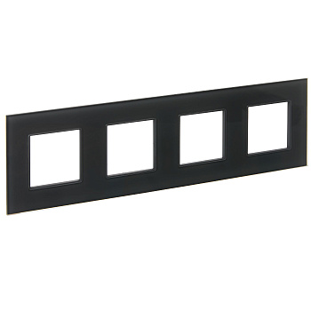 SKANDY Рамка 4-местная SK-F24G стекло графит IEK