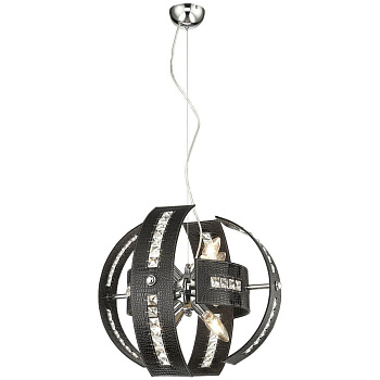 Светильник подвесной Хром/Черный, Прозрачный E14 8*40Вт WE397.08.023 WERTMARK