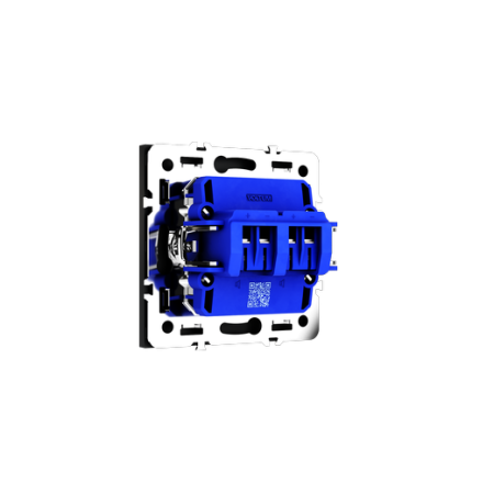 Розетка акустическая встраиваемая Voltum S70 4-местная, (черный матовый)