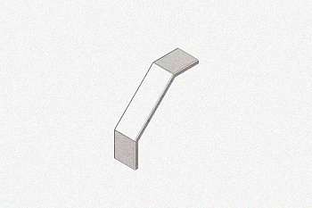 Крышка лотка замкового КЛСЗ 75х65-90 У3 для поворота трассы вниз на 90, окрашенная, S1,5