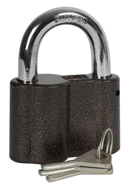 Замок навесной "Мастер" общего применения, дисковый механизм секрета, ключ 7 PIN, дужка d-14мм, 80мм ЗУБР