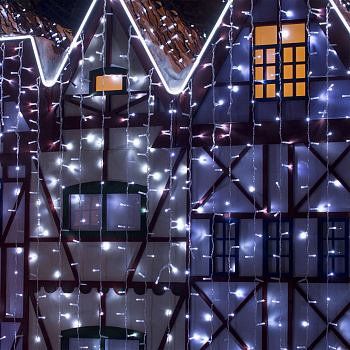 Гирлянда занавес белый 2*3 м IP65 (200-101 белый) Eurosvet