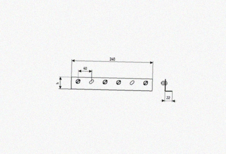 Соединитель лотковый замковый СЛЗх200х1,0 УТ1,5, оцинкованный лист, S1,0