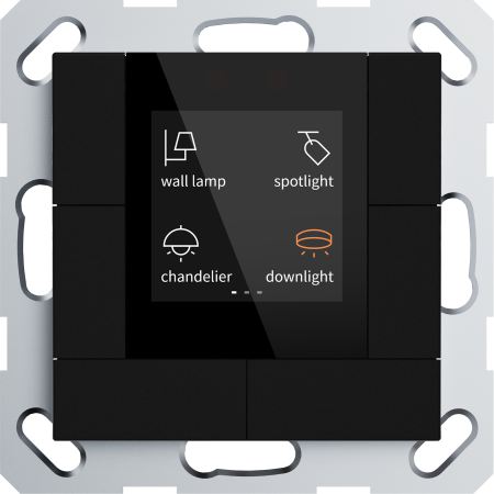 Donel Многофункциональный термостат KNX, 55 мм ЖК-экран, встроенный датчик температуры, 2 входных интерфейса. Функция термостата: HVAC, кондиционер, п