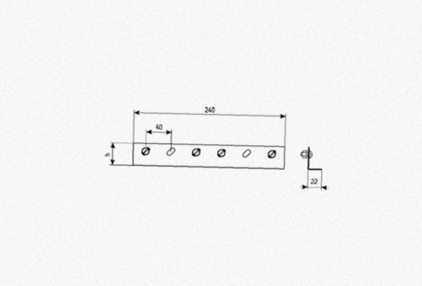 Соединитель лотковый замковый СЛЗх200х1,0 УТ1,5, оцинкованный лист, S1,0