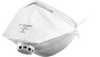 Плоская фильтрующая полумаска ПК-80, класс защиты FFP1, с клапаном выдоха ЗУБР