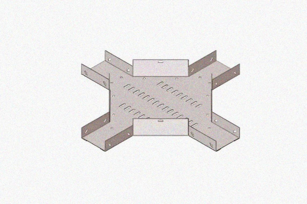 Лоток крестообразный замковый перфорированный КМЗ 150х100 УТ1,5, горячее цинкование S1,5