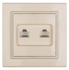 Минск Розетка RJ-45 2-местная СП бежевая EKF