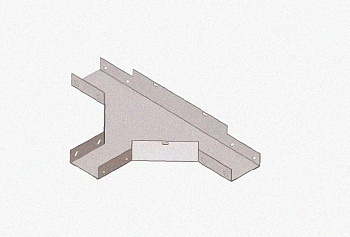 Лоток тройниковый замковый перфорированный ОТЗ 300х100 (Rп300) УХЛ1, радиус поворота трассы 300 мм, горячее цинкование S1,5