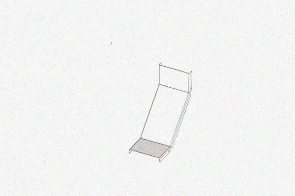 Крышка лотка КЛП 600х65-90 УХЛ2,5 для поворота трассы вверх на 90, оцинкованный лист S1,5