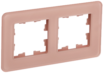 BRITE Рамка 2-мест. РУ-2-2-Бр стекло дым. RE IEK