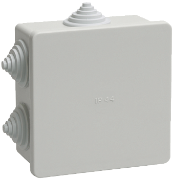 Коробка распаячная КМ41235 для открытой проводки 85х85х40мм IP44 (RAL 7035, 6 гермовводов) IEK