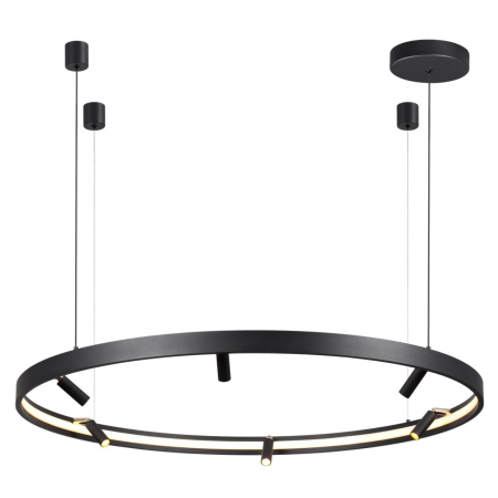 Подвесной св-к с ПДУ IP20 LED 63W+37W 2656Лм 3000-6000K металл/черн с золотом FONDA ODEON LIGHT