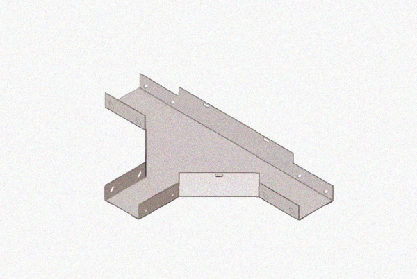 Лоток тройниковый замковый глухой ОТЗГ 100х50 У3, окрашенный, S1,5