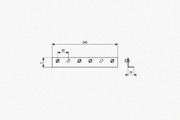 Соединитель лотковый замковый СЛЗх65х1,0 УХЛ1, горячее цинкование, S1,0