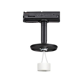 Треков.однофазн.св-к без плафона (плафоны арт.370694-370711) GU10 UNITE черн NOVOTECH