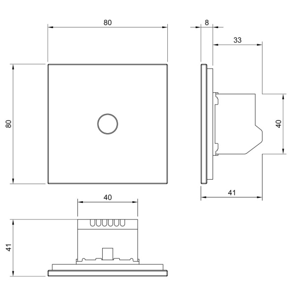 Одноклавишный сенсорный Адаптивный диммер 1 пост, цвет розовый Livolo