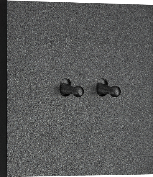 Donel N96 Переключатель на 2 тумблера, Каплевидный, 10AX 250V, Черный, серия DT