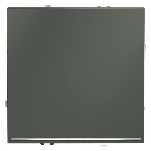 Выключатель встраиваемый Voltum S70 одноклавишный с подсветкой 10А, (титан)