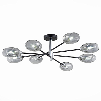 Люстра потолочная Черный, Хром/Дымчатый E14 8*40Вт SLE155512-08 EVOLUCE