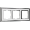 Palacio Рамка на 3 поста (хром/белый) Werkel