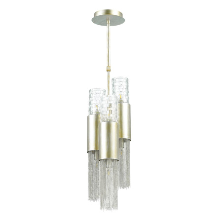 Подвес G9 6*5W 220V PERLA серебристый/стекло/металл.цепочки ODEON LIGHT