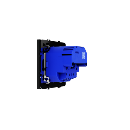Розетка встраиваемая Voltum S70 с заземлением и защитными шторками, 16А, с USB, A+C, (черный матовый