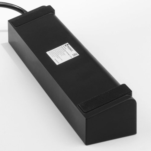 Розеточный блок 4-х местный + 3 USB черный/шампань рифленый Werkel фото 16