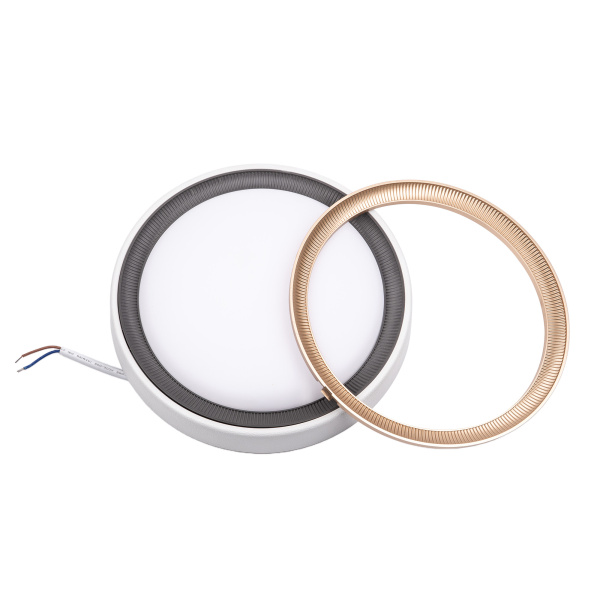 Светильник светодиодный влагозащищенный  24W-6500K-F20 IP65 белый золотистый. графит. ULW-Q281 Volpe