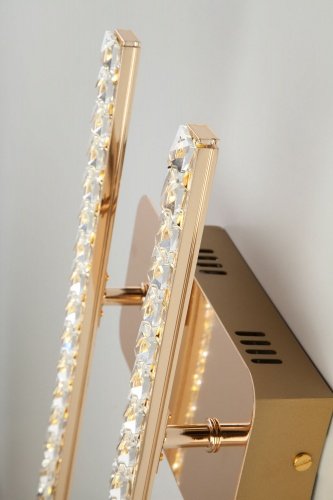 Светодиодный настенный светильник с хрусталем золотой IP20 (90041/2 золото) Eurosvet фото 4