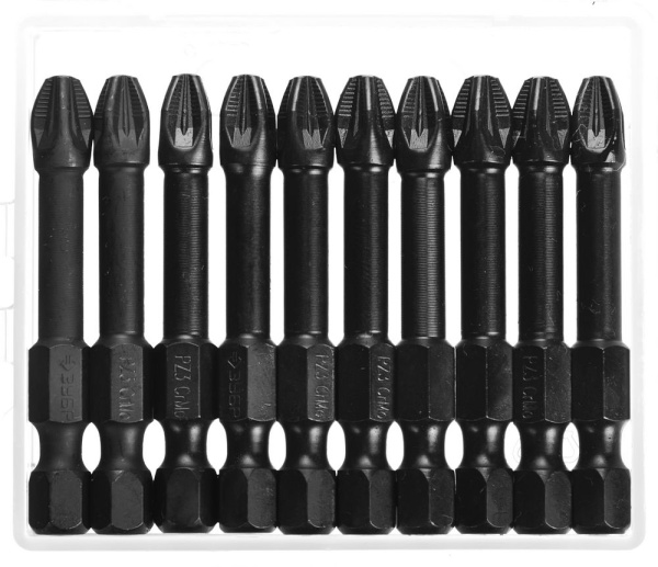 Ударные биты PZ3, 50 мм, 10 шт ЗУБР