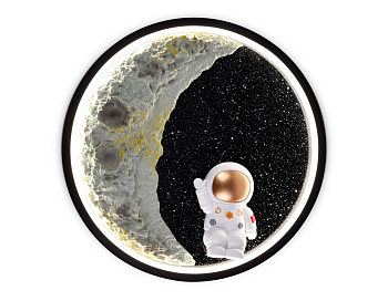 Светильник светодиодный настенный FW11102 SBK черный песок LED 3000K/4200K/6400K 12W D300*35 Ambrella Light