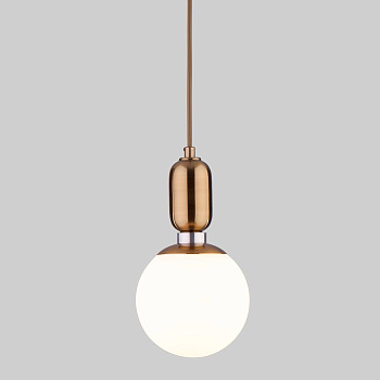 Подвесной светильник с плафоном 1*E27 60Вт латунь IP20 Bubble (50151/1 латунь) Eurosvet