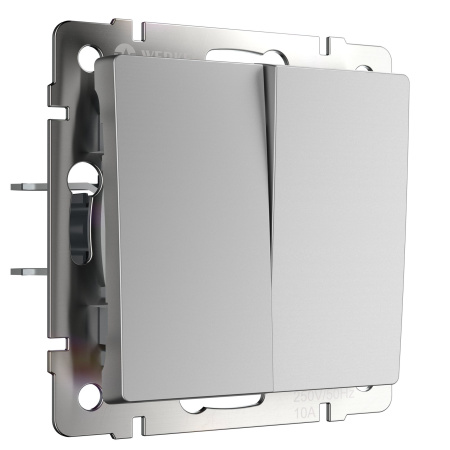 Встраиваемые механизмы Выключатель СУ 2 кл. 10А серебряный IP20 Werkel