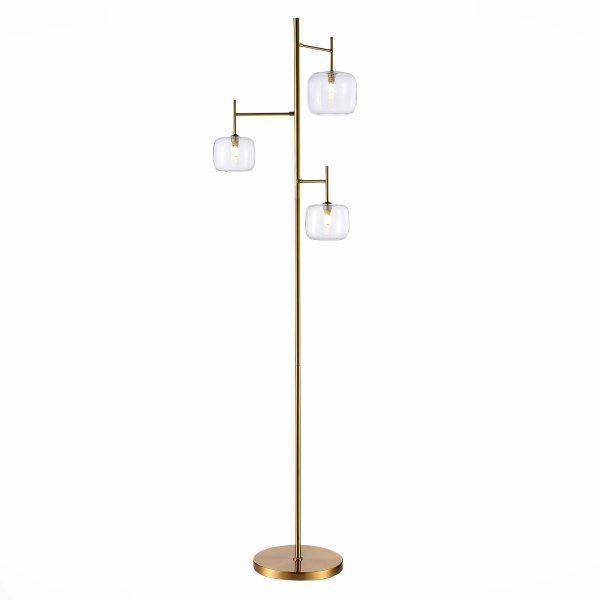 Торшер Латунь/Прозрачный G9 3*5Вт SL1049.305.03 ST LUCE