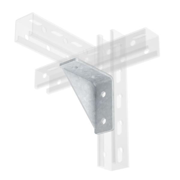 Уголок двойной усиленный левый, INOX 304 DKC