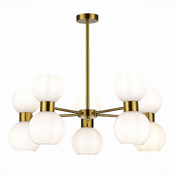 Люстра потолочная Латунь/Белый E27 10*60Вт SLE1138-302-10 EVOLUCE