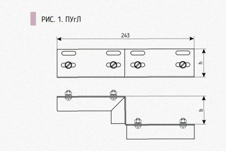 Соединитель-переходник ПУгП50х100 УТ1,5, оцинкованный лист, S1,0