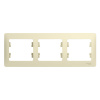 GLOSSA  Рамка горизонтальная 3-м . бежевый IP20 (уп.15шт) Schneider Electric