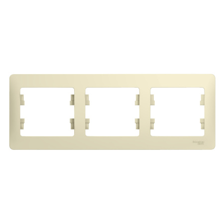 GLOSSA  Рамка горизонтальная 3-м . бежевый IP20 Schneider Electric
