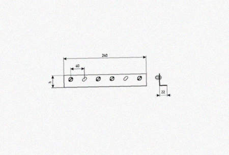 Соединитель лотковый замковый СЛЗх80х1,5 УТ1,5, оцинкованный лист, S1,5