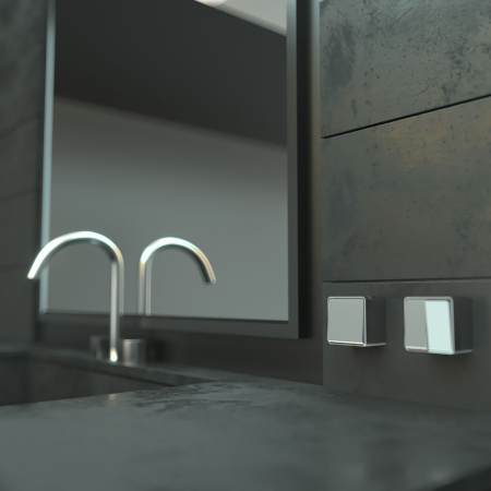 Выключатель двухклавишный (серебряный) Gallant ОУ IP20 Werkel