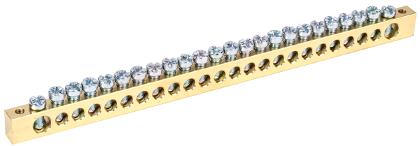 Шина PEN "земля-ноль" 8х12мм 24/2 (24групп/крепеж по краям) IEK