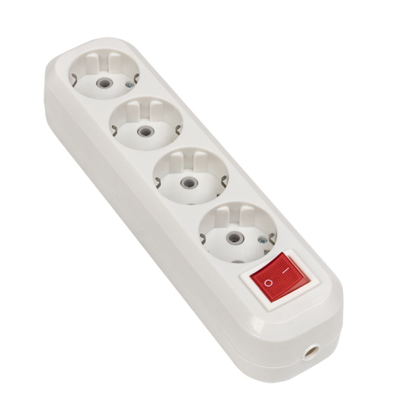 Колодка 4 гн, 16А 3,5кВт c выкл, с/з Эксперт PROxima EKF