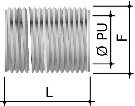 Ниппель M16x1,5, никелированная латунь DKC